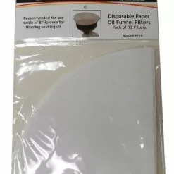 King Kooker PF10 Disposable Paper Oil Funnel Filters - 12 Pack
