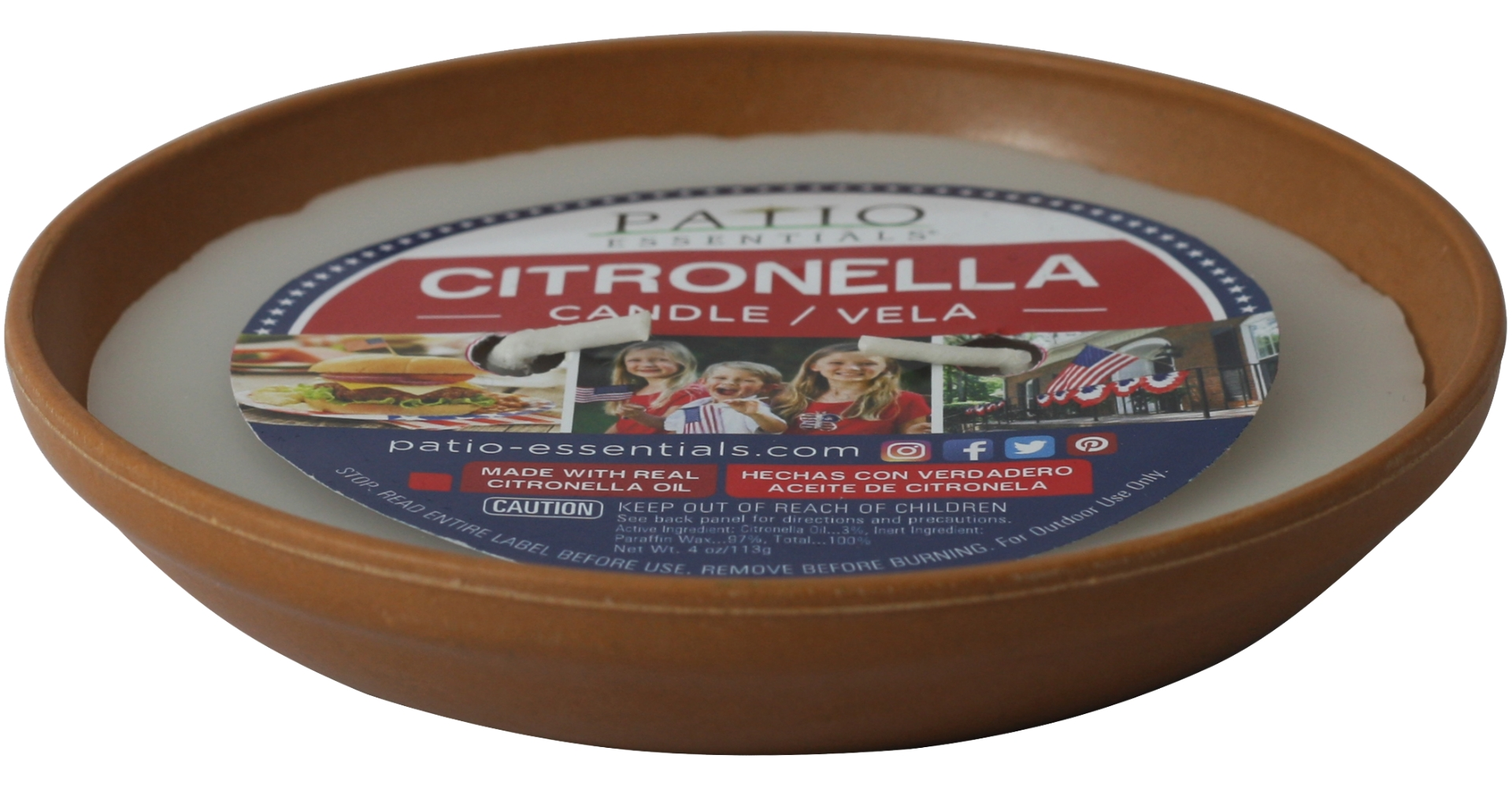 Patio Essentials Citronella Candle in Faux Terracotta