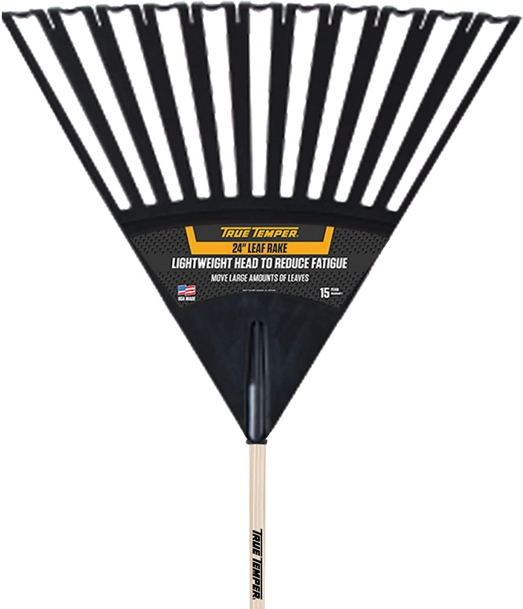 True Temper Clog Free Poly Leaf Rake with Cushion Grip - Image 2