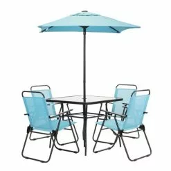 Sunray 6 pc. Aqua Patio Set