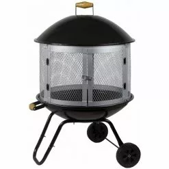 Red Mountain Valley 28" Portable Fire Pit with Wheels