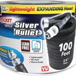 As Seen On TV Silver Bullet Pocket Garden Hose-100 ft