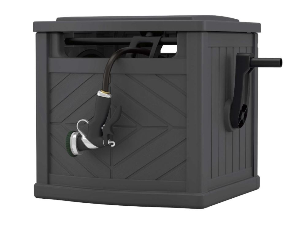 Suncast 150 ft. Hose Hideaway, Peppercorn