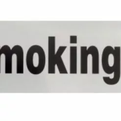 Hillman Adhesive No Smoking Sign with Symbol (2" X 8")