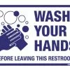 Hillman Wash Hands Before Leaving Sign (8" x 12")