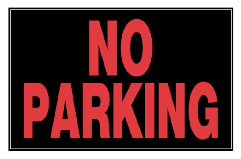 Hillman No Parking Sign (8" X 12")