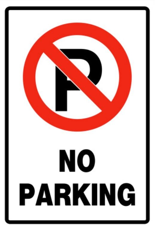 Hillman No Parking Sign (18" X 12")