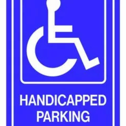 Hillman Plastic Handicapped Parking Sign (12" X 18")