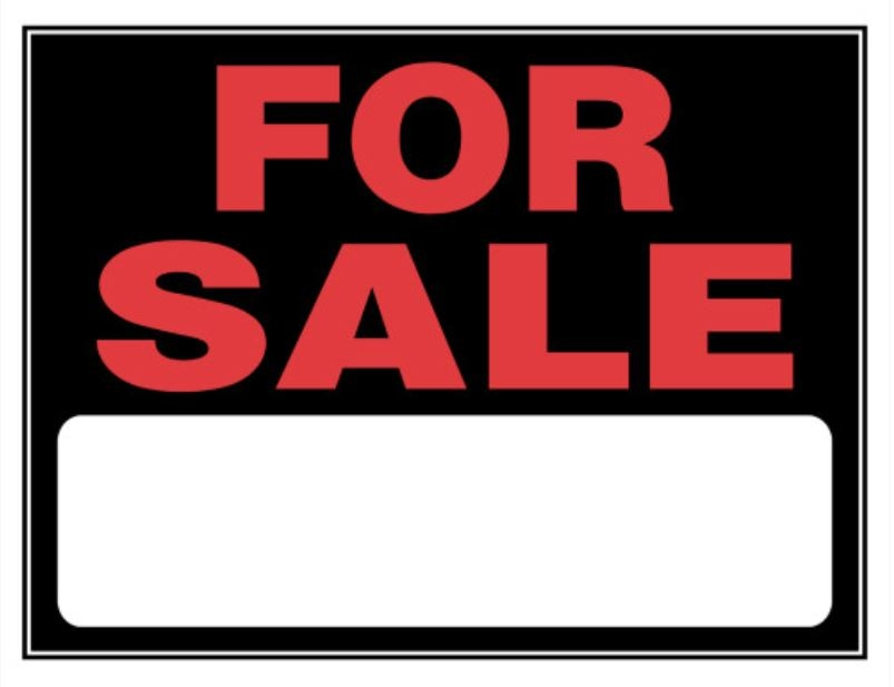Hillman For Sale Sign Black & Red (15" X 19")