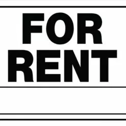 Hillman For Rent Sign with Frame (20" X 24")