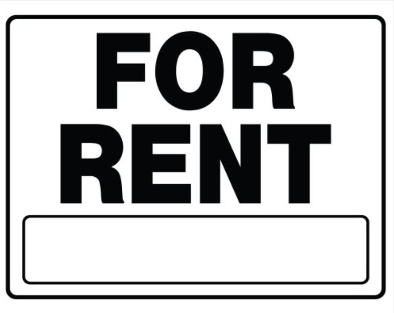 Hillman For Rent Sign with Frame (20" X 24")