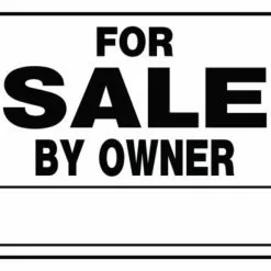 Hillman For Sale By Owner Sign Black & White (20" X 24")