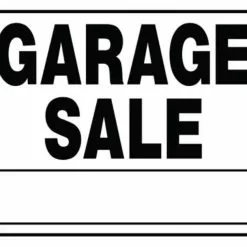 Hillman Garage Sale Sign Black & White (20" X 24")