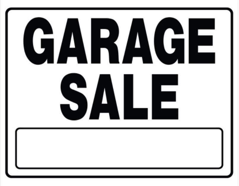 Hillman Garage Sale Sign Black & White (20" X 24")
