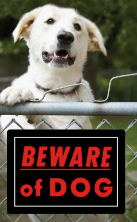 Hillman Beware Of Dog Sign (10" X 14") - Image 2