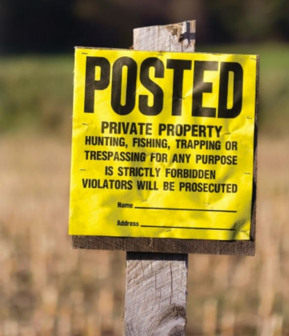Hillman Posted Private Property Sign (11" X 11") - Image 2