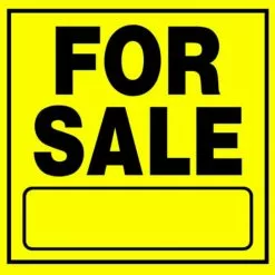 Hillman For Sale Sign Yellow & Black (11" X 11")