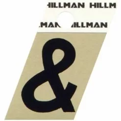 Hillman 1.5" Adhesive Angle-Cut Ampersand, Black/Gold