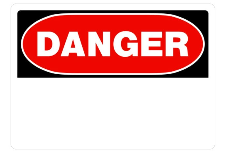Hillman Blank Danger Sign (10" X 14")