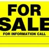 Hillman For Sale Sign Yellow & Black (12" X 16")