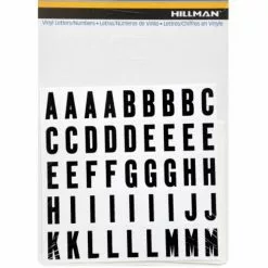 Hillman 1" Adhesive Letter & Number Pack, Black/White