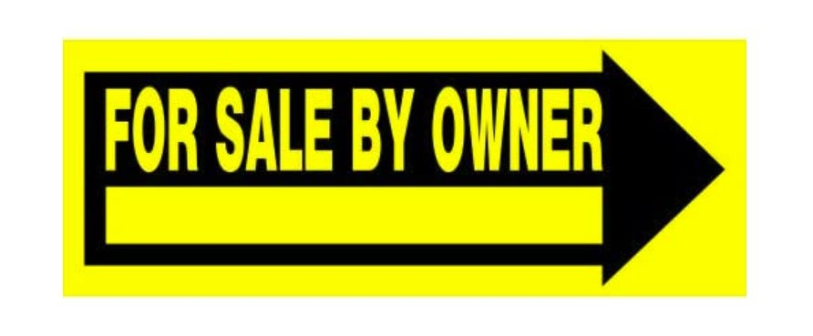 Hillman For Sale By Owner Sign Yellow & Black (10" X 24")