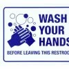 Hillman Wash Hands Sign (4" X 6")