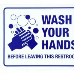 Hillman Wash Hands Sign (4" X 6")