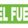 Hillman Adhesive Diesel Fuel Sign (2" X 8")