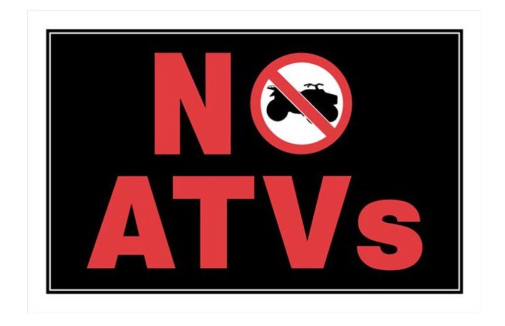 Hillman No ATVs Sign (8" X 12")