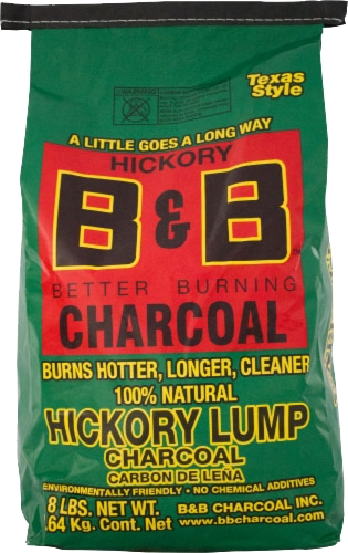 B and B Charcoal All Natural Hickory Lump Charcoal, 8lb.