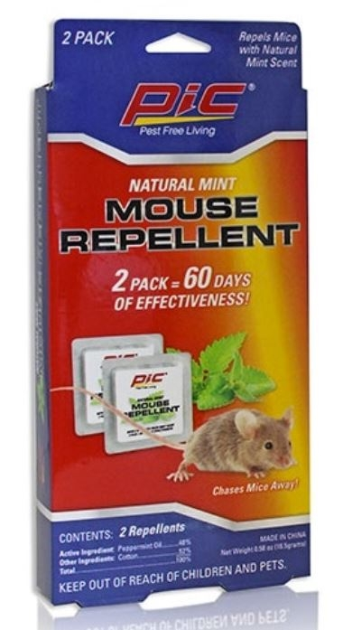 PIC Natural Mint Mouse Repellent, 2-Pack