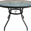 Backyard Expressions 48" Brown Round Glass Table
