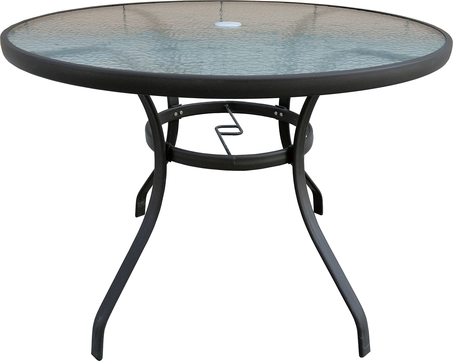 Backyard Expressions 48" Brown Round Glass Table