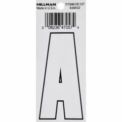 Hillman 3" Adhesive Letter, White