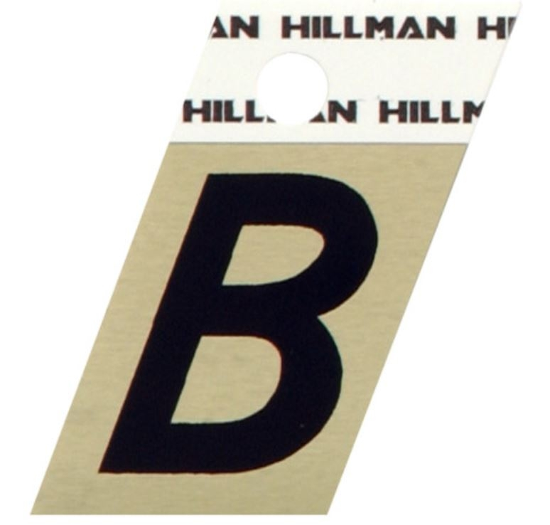 Hillman 1.5" Adhesive Angle-Cut Letter, Black/Gold - Image 2