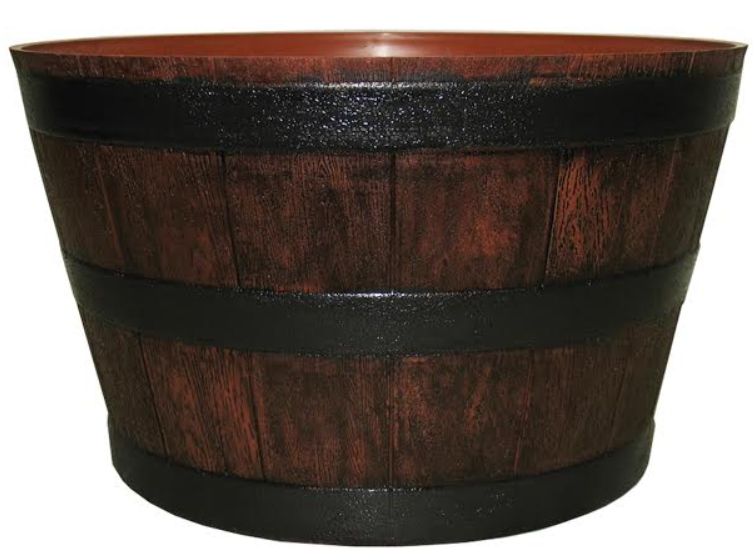 Misco Resin Whiskey Barrel 20.5" Planter
