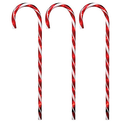 Holiday Wonderland 3 pc Path Candy Canes