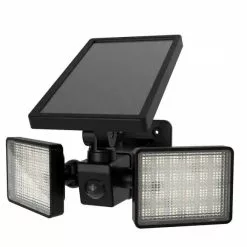 Pinegreen 2-Head Outdoor Solar Security Area Light - Black