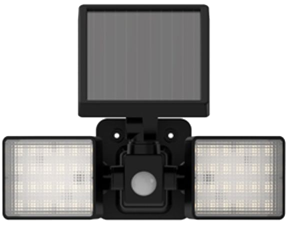 Pinegreen 2-Head Outdoor Solar Security Area Light - Black - Image 2