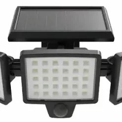 Pinegreen 120-Degree Solar Motion Activated Area Light - Black