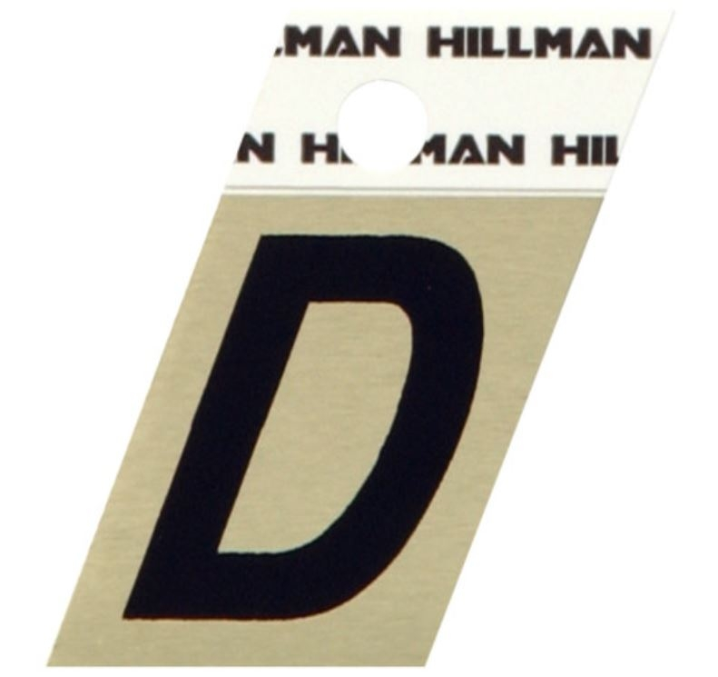 Hillman 1.5" Adhesive Angle-Cut Letter, Black/Gold - Image 4