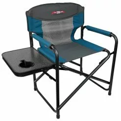 L&M Fleet Supply Director Chair With Side Table - Blue