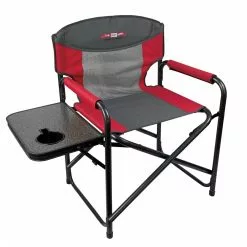 L&M Fleet Supply Directors Chair With Side Table - Red