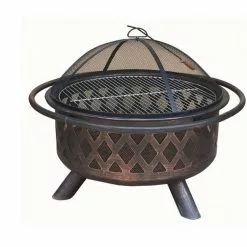 Belvedere 36” Geo Wood Burning Fire Pit