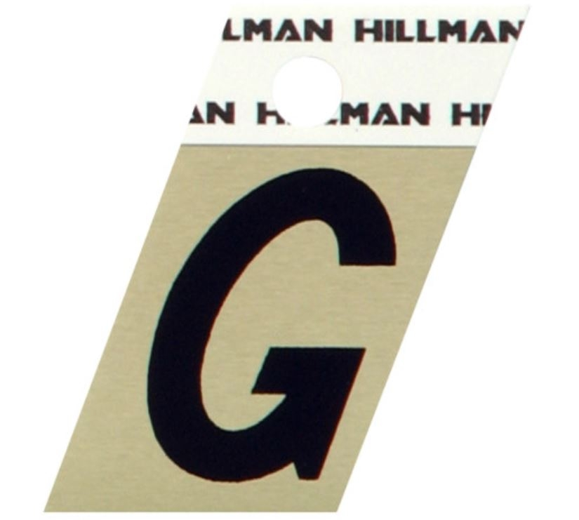 Hillman 1.5" Adhesive Angle-Cut Letter, Black/Gold - Image 7