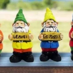 Alpine Gnome Statue w/Sign - Assorted