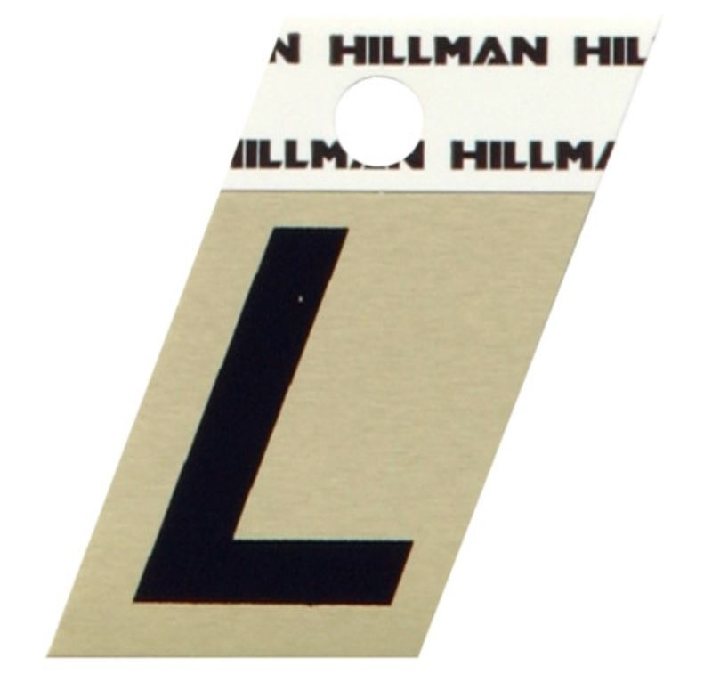 Hillman 1.5" Adhesive Angle-Cut Letter, Black/Gold - Image 12