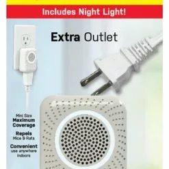 Victor Unit Pestchaser Rodent Repellent w/Nightlight & Extra Outlet,White
