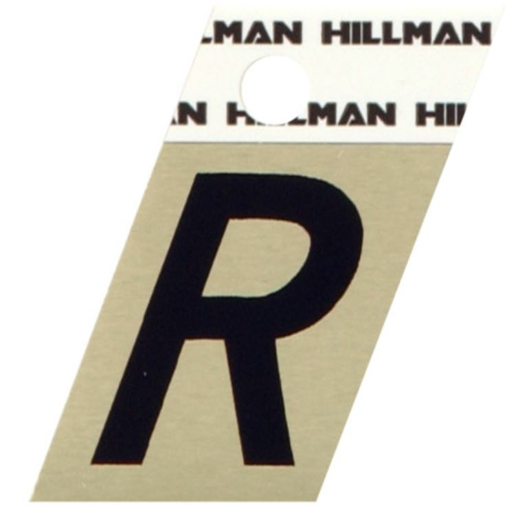 Hillman 1.5" Adhesive Angle-Cut Letter, Black/Gold - Image 18